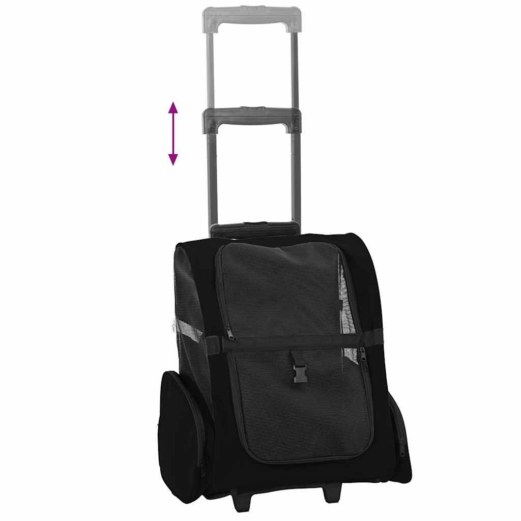 Pet Trolley 3-in-1 Design Black 48x32x(57-106) cm Oxford Fabric
