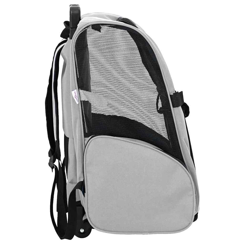 Pet Trolley 3-in-1 Design Grey 48x32x(57-106) cm Oxford Fabric
