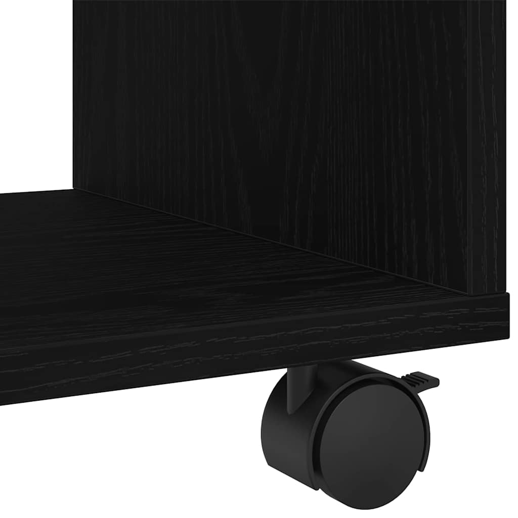 End Table Black Oak 72 x 33 x 42,5 cm Engineered wood