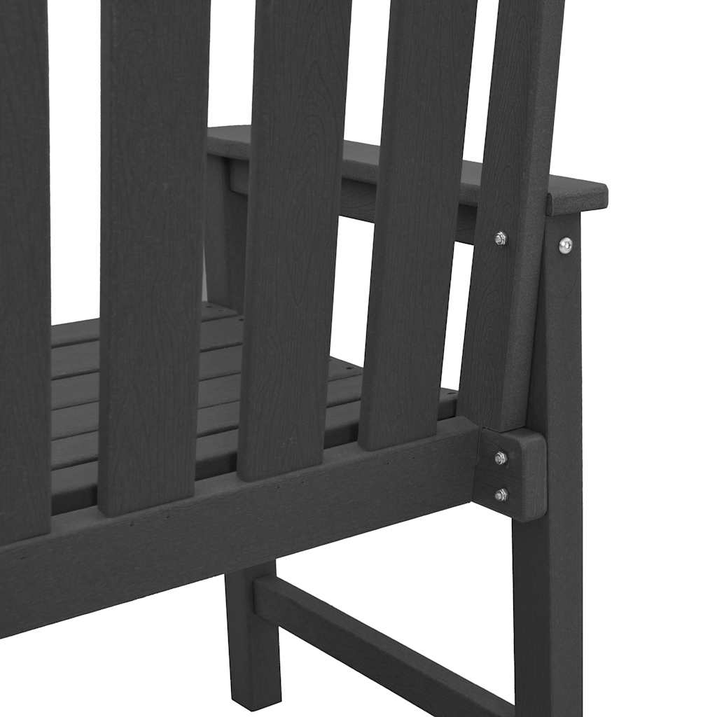 Garden Dining Chair. 2 pcs Black 65.5 x 59 x 88 cm HDPE