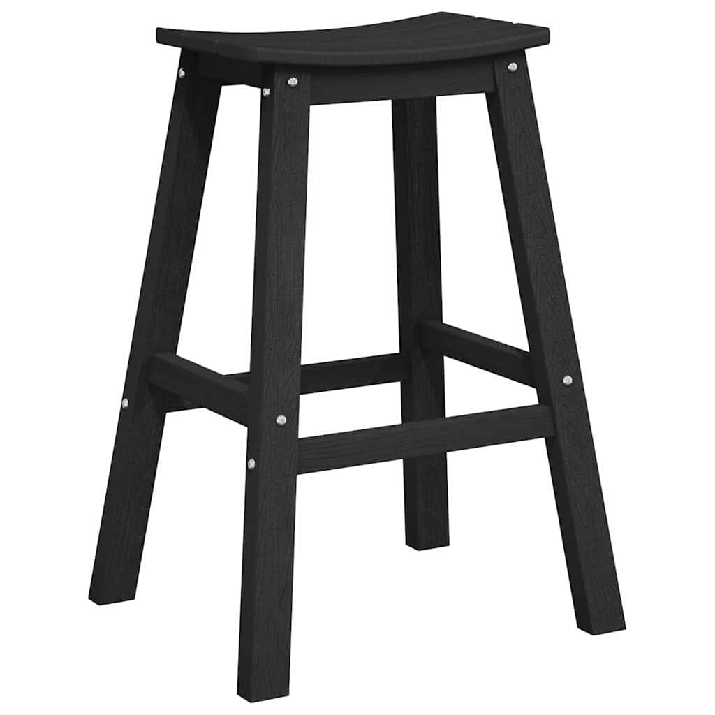 Bar Stool 2 pcs Black 52 x 43 x 73,5 cm HDPE