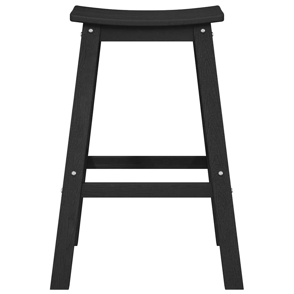 Bar Stool 2 pcs Black 52 x 43 x 73,5 cm HDPE
