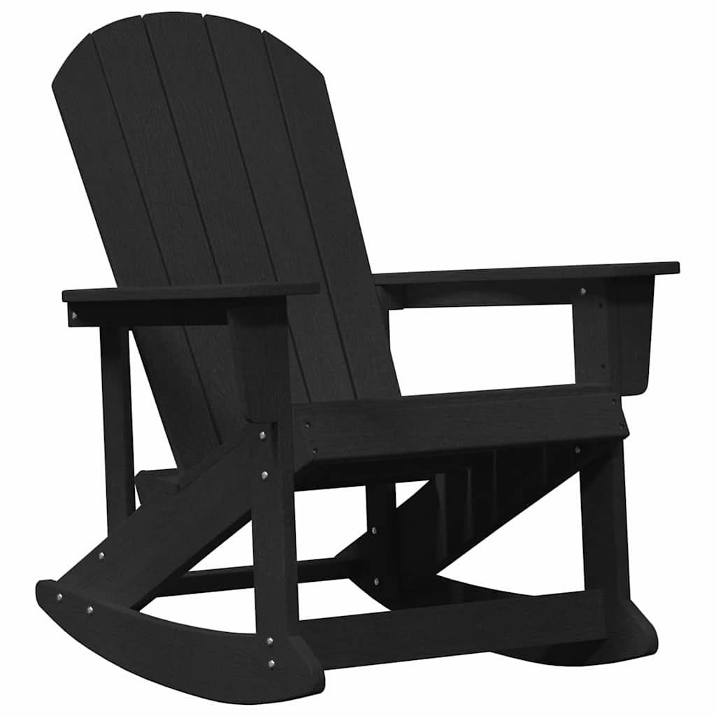 Adirondack Rocking Chair Black 92 x 73.5 x 92 cm HDPE