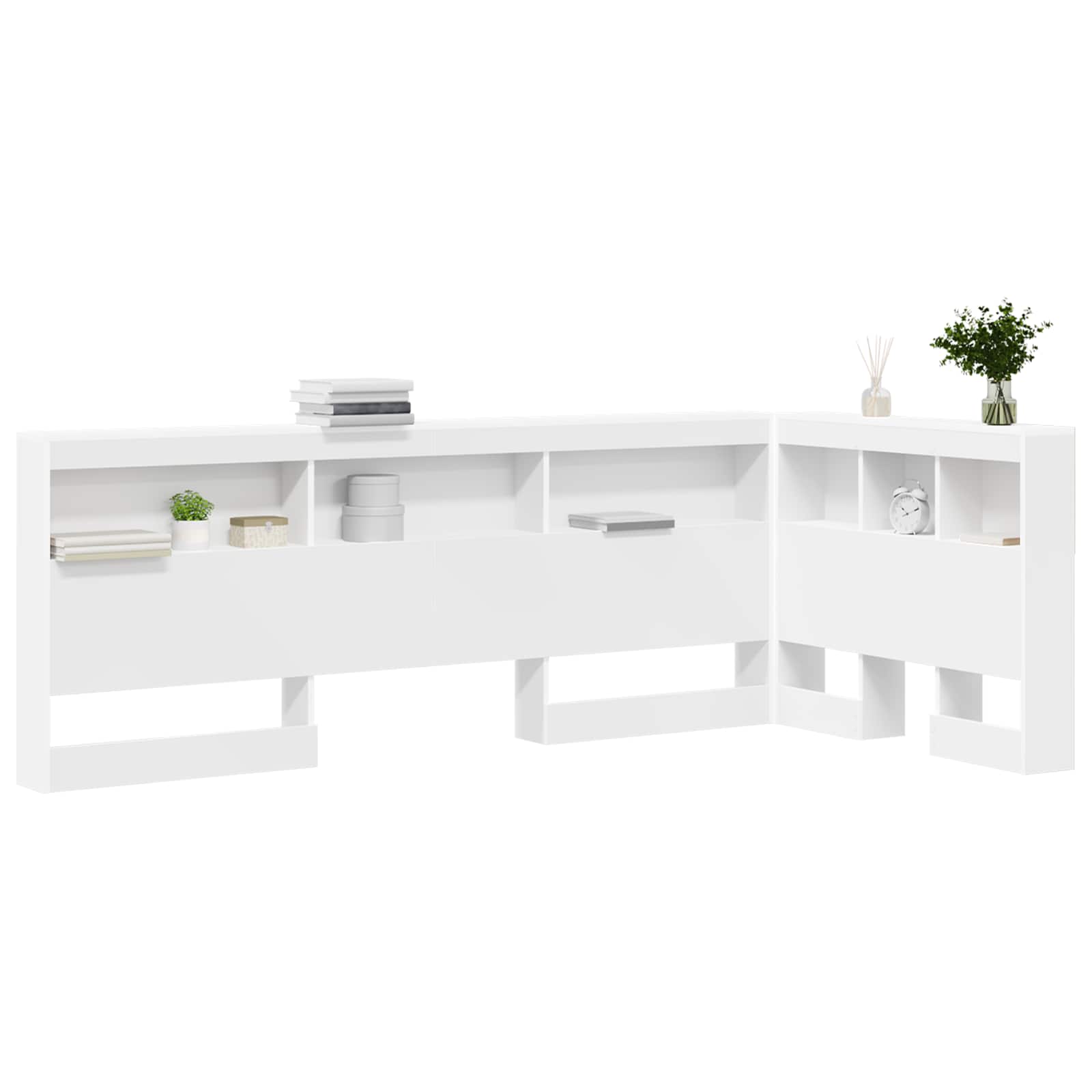 Storage Headboard White 90 cm Engineered Wood