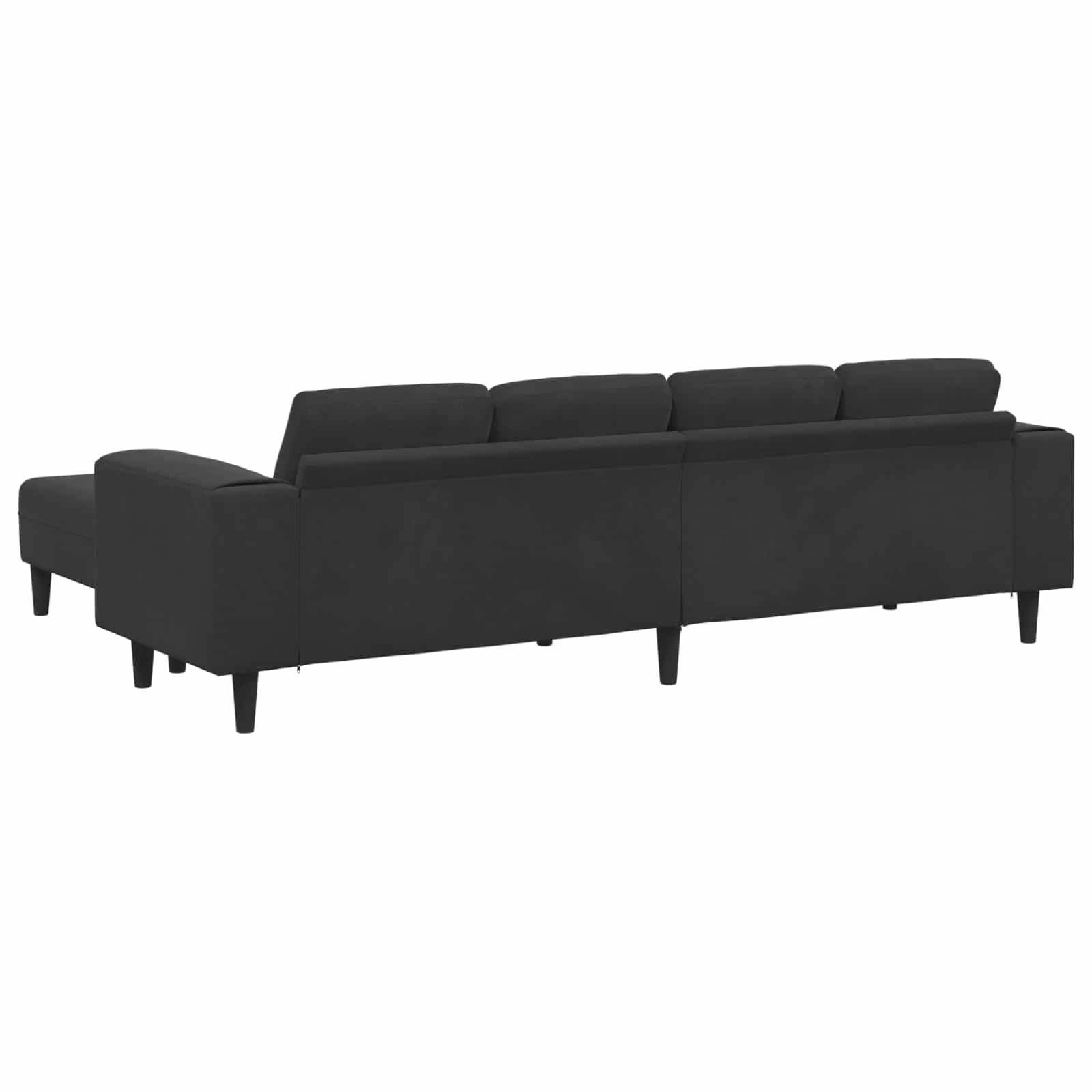 Living Room Couch 3 pcs Black 250 x 188 x 76 cm