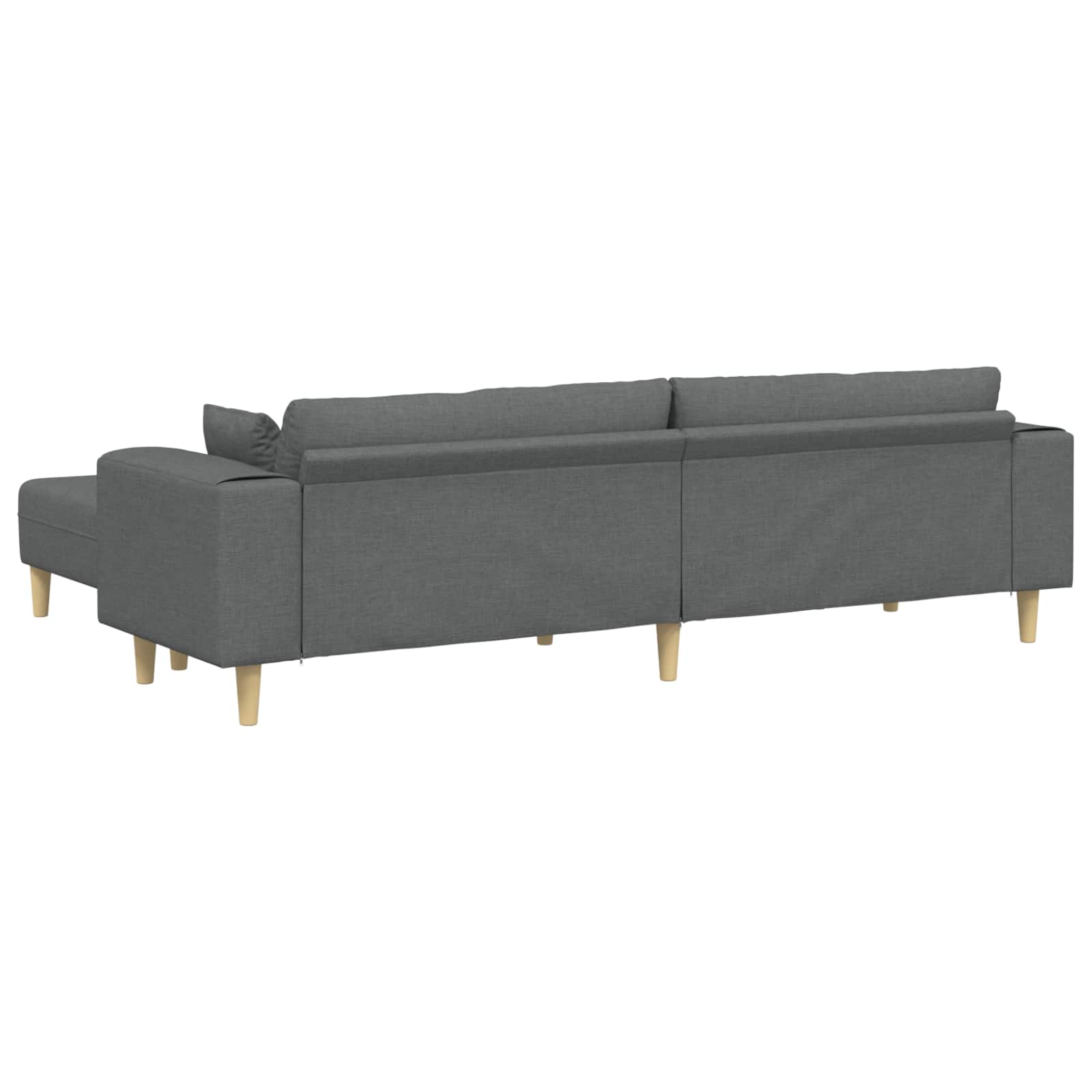 Sofa with Cushion 3 pcs Dark Grey Fabric