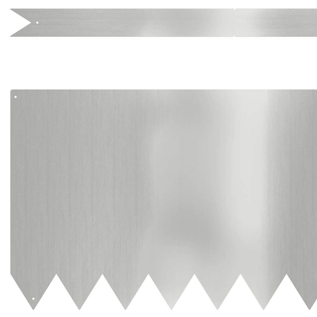 Lawn Edging 30 pcs Silver 100 x 0.05 x 30 cm Galvanised Steel