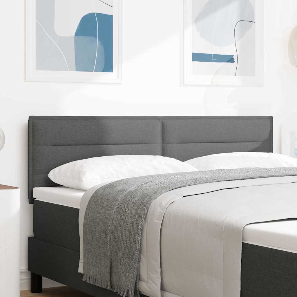 Headboard Dark Grey 144 cm Fabric