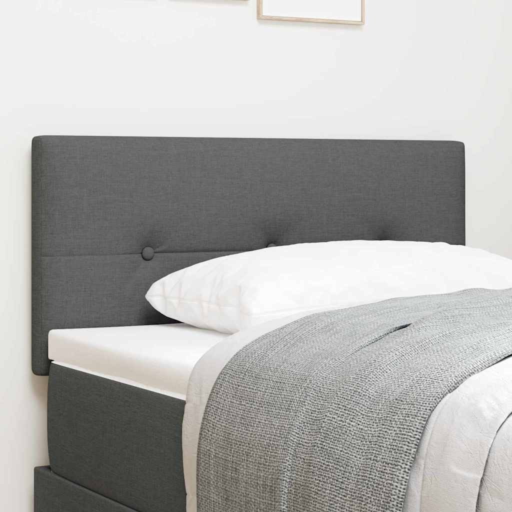 Height-Adjustable Headboard Dark Grey 100 cm Fabric