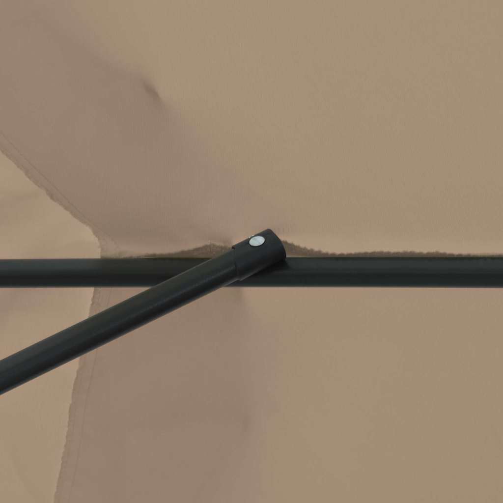 Garden Parasol Taupe 395 x 395 x 245 cm Polyester and Steel