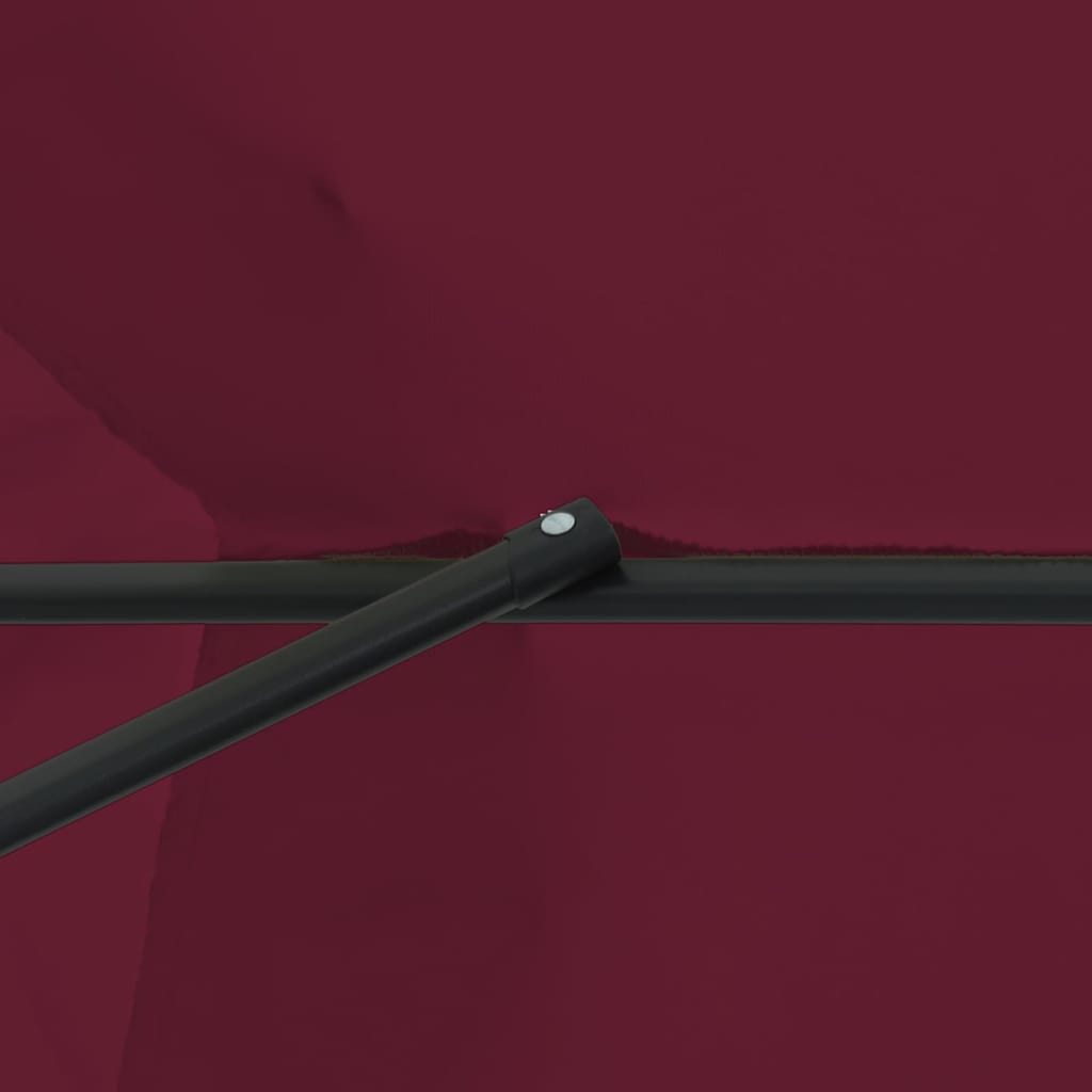 Garden Parasol Bordeaux Red 395 x 395 x 245 cm