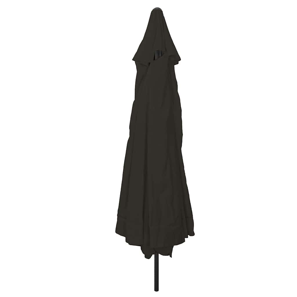 Garden Parasol Black 394 x 394 x 248 cm Polyester and Steel
