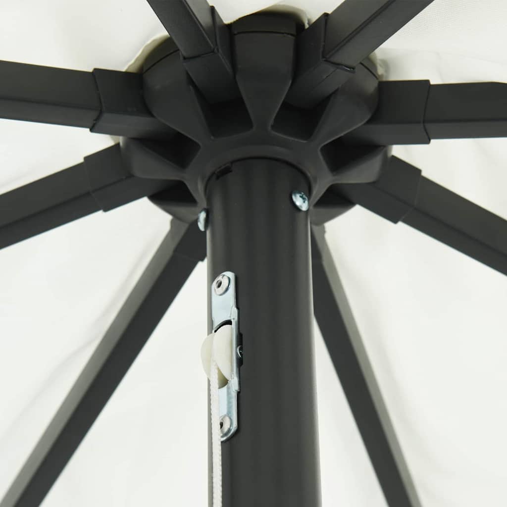 Garden Parasol Sand and Anthracite 395 x 395 x 245 cm Polyester