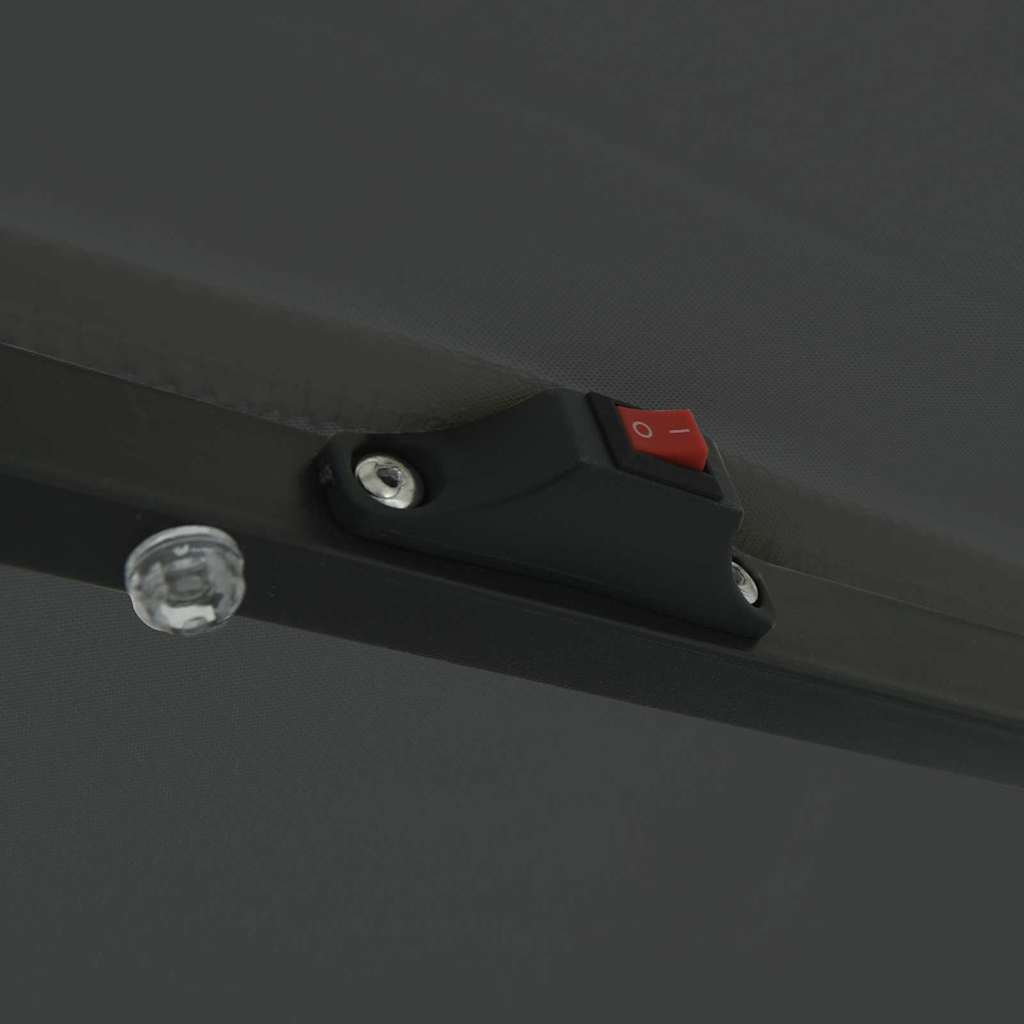 Garden Parasol Anthracite 395 x 395 x 245 cm Polyester