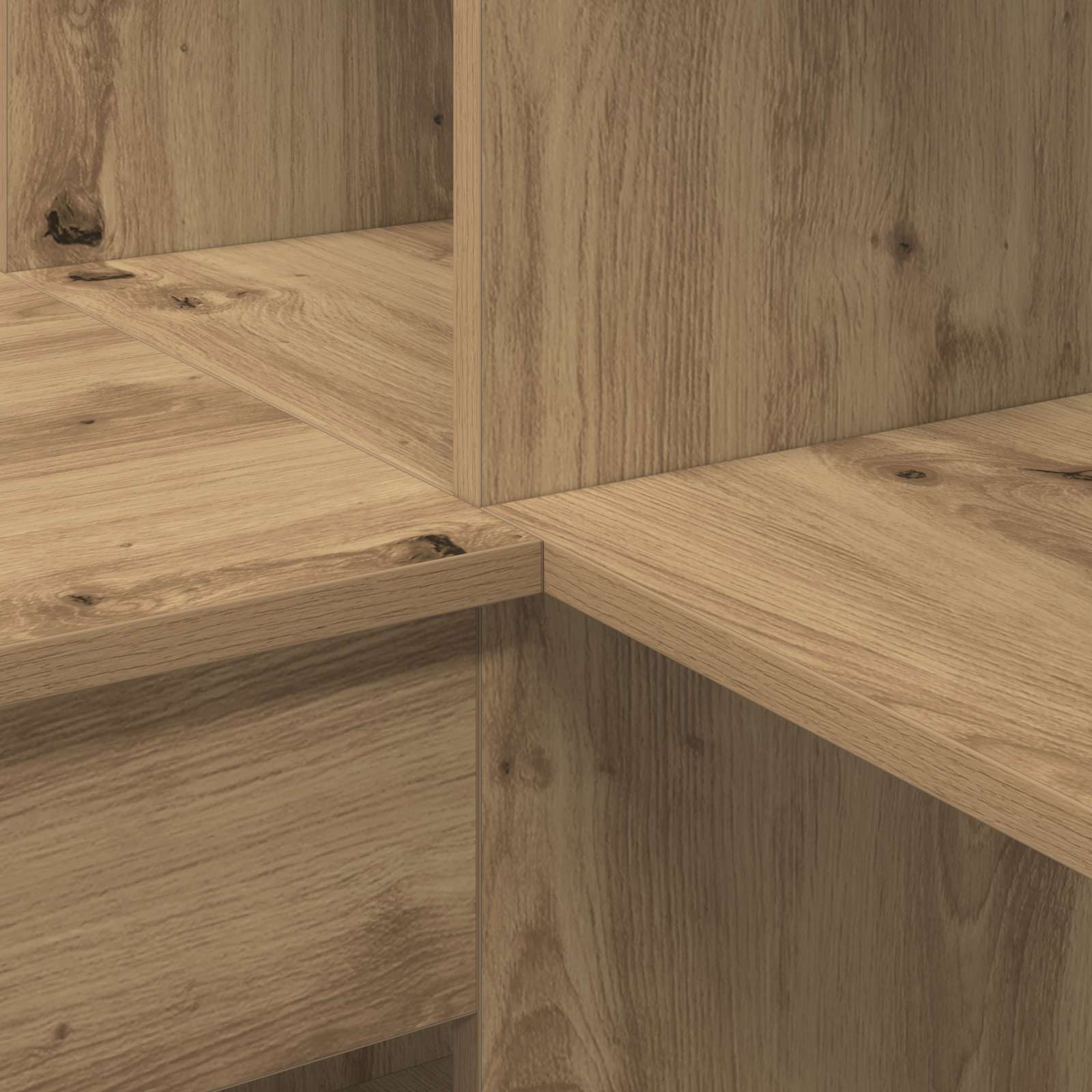 Corner Desk with Shelf Artisan Oak 101,5 x 149,5 x 149,5 cm