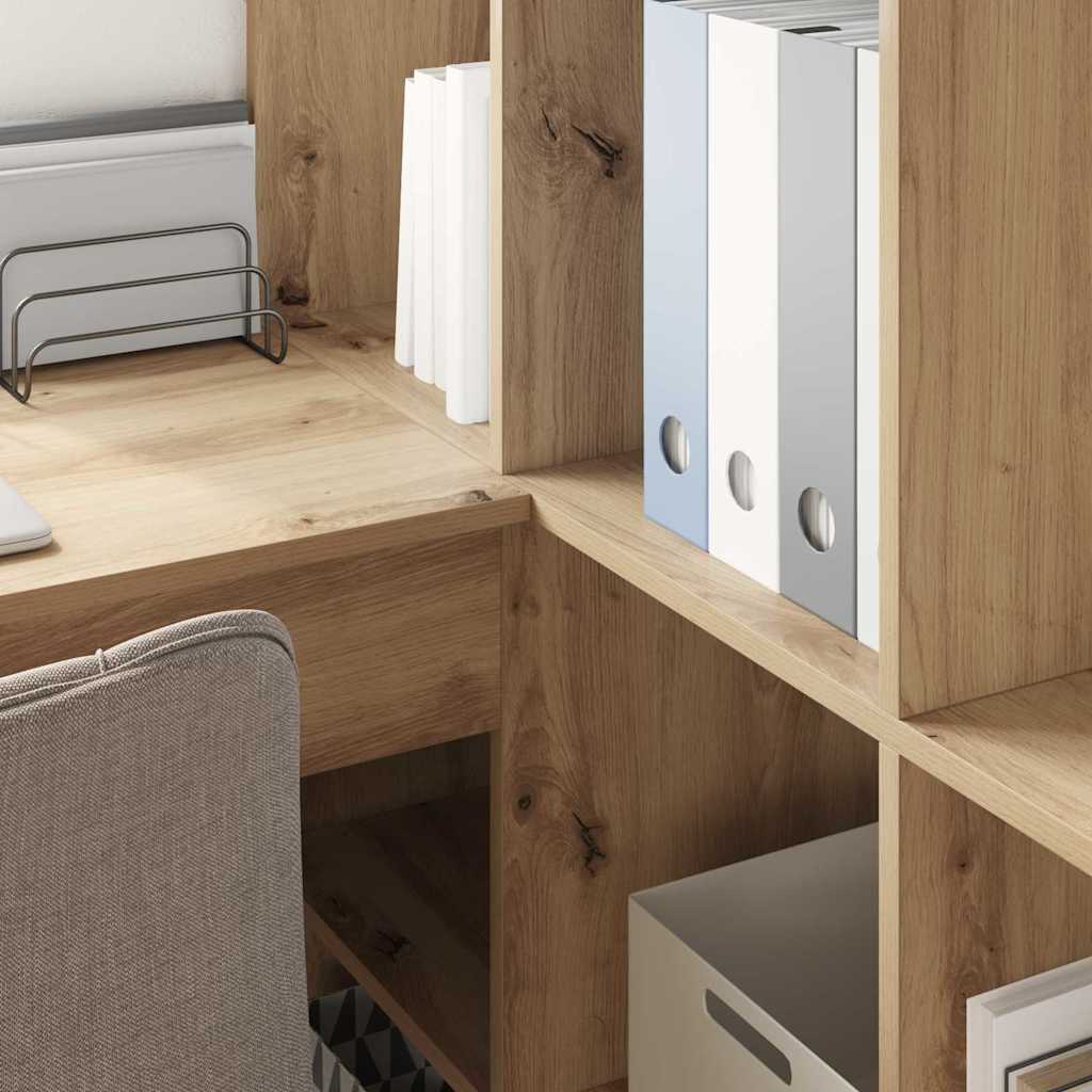 Corner Desk with Shelf Artisan Oak 101,5 x 149,5 x 149,5 cm