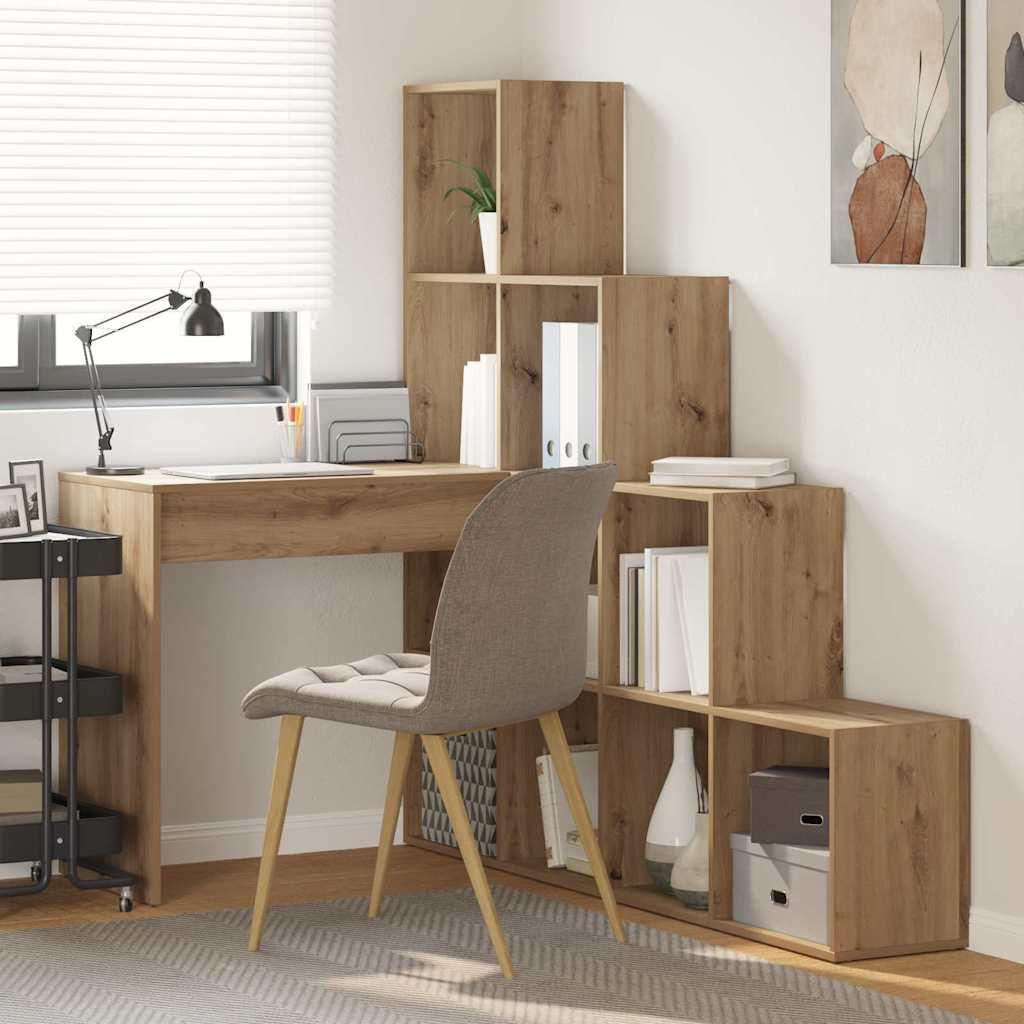Corner Desk with Shelf Artisan Oak 101,5 x 149,5 x 149,5 cm
