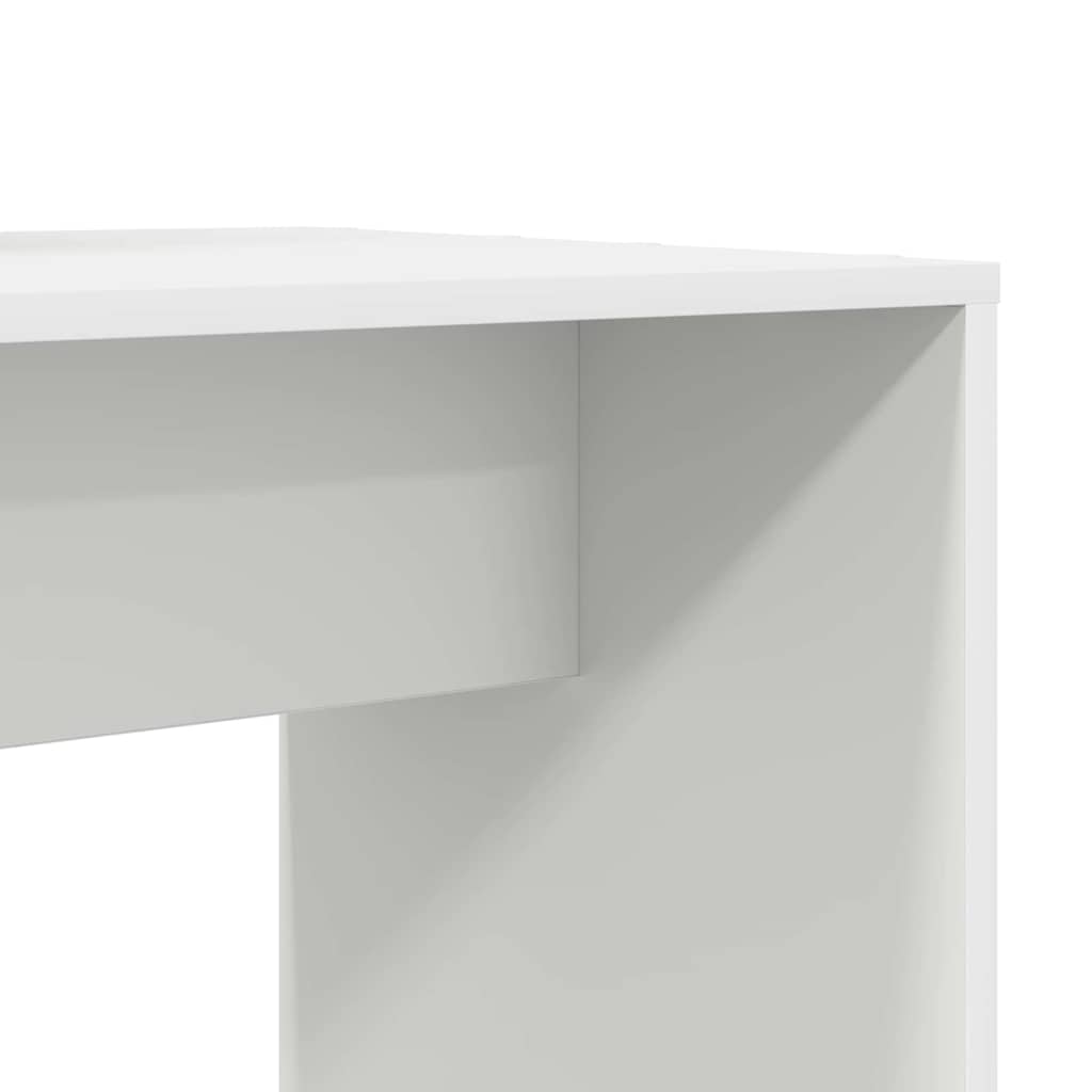 Desk with Shelf White 138,5 x 55 x 143 cm Engineered Wood
