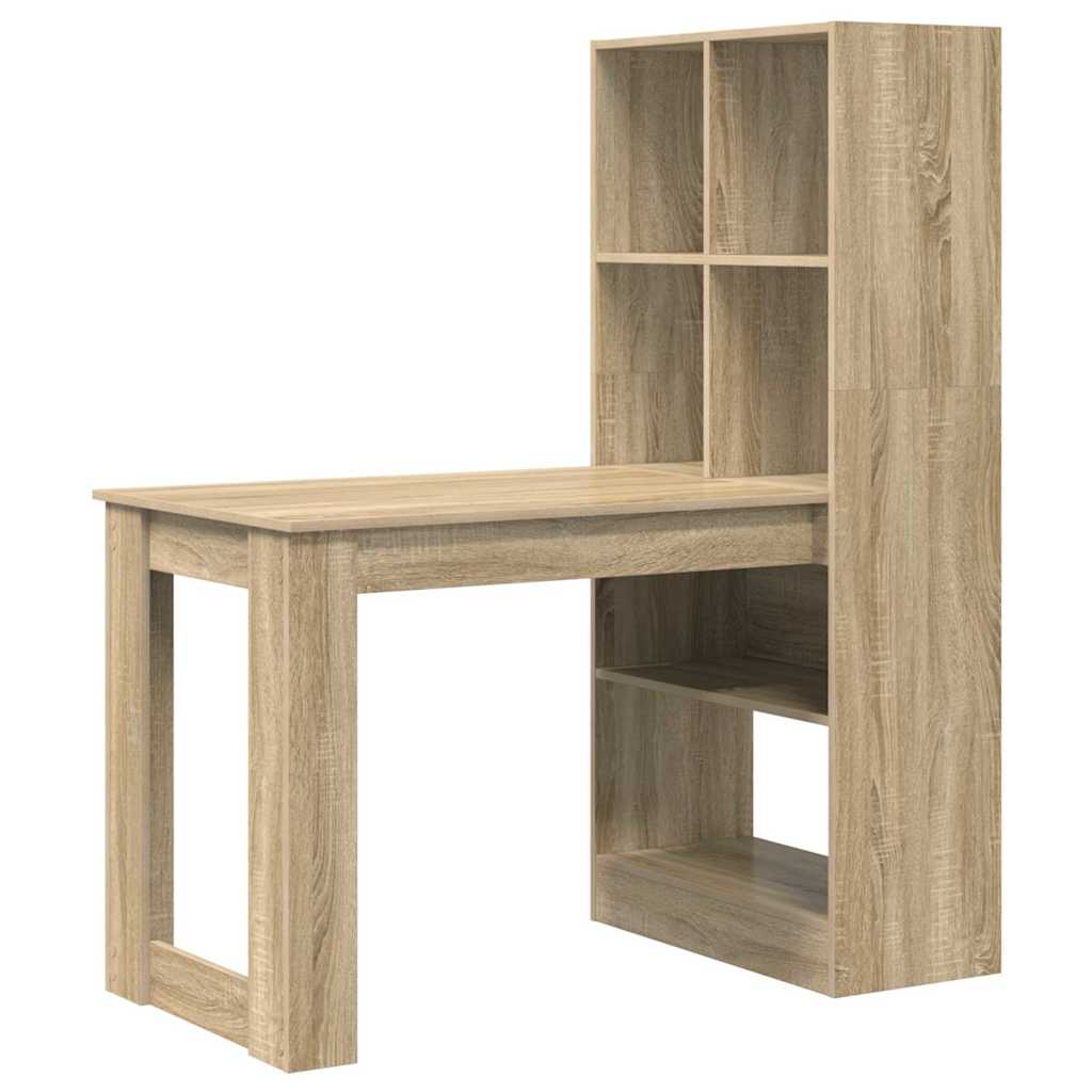 Desk Sonoma Oak Engineered Wood 122 x 67 x 145 cm
