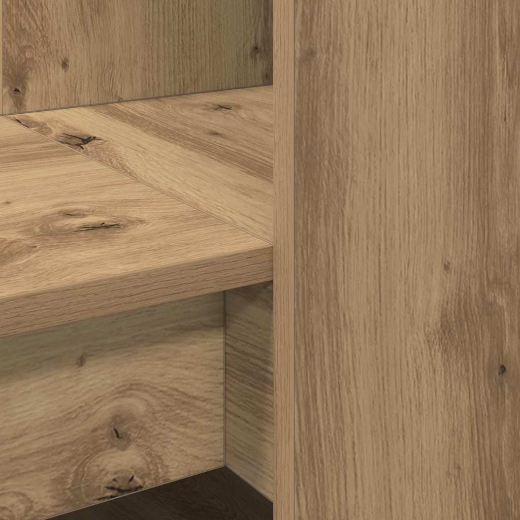 Desk with Shelf Artisan Oak 122 x 67 x 145 cm Engineered Wood