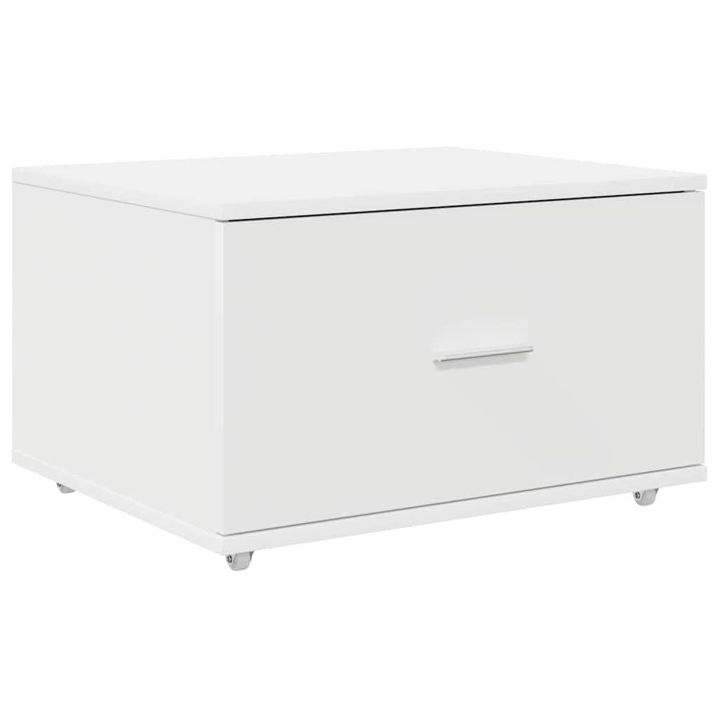 Desk White Engineered Wood 131,5 x 50 x 106,5 cm