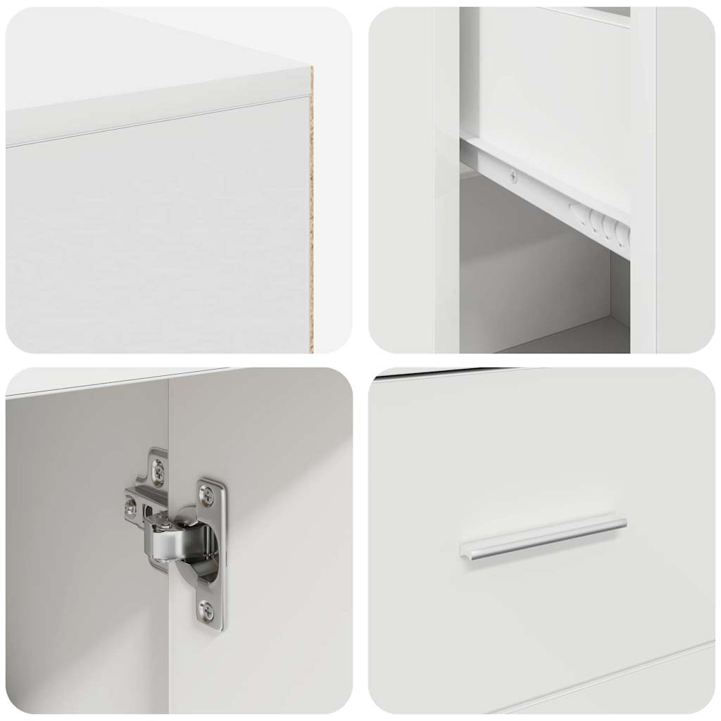 Corner Desk with Drawer White 102 x 50 x 75 cm Engineered wood