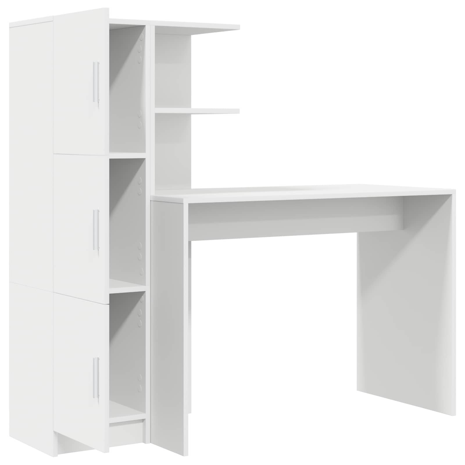 Desk White 133.5 x 50 x 124 cm 2 pcs