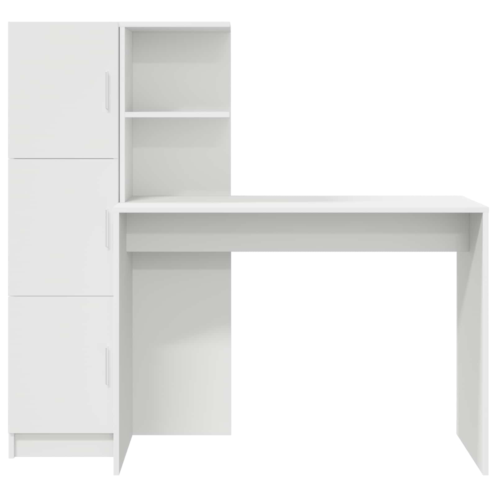 Desk White 133.5 x 50 x 124 cm 2 pcs