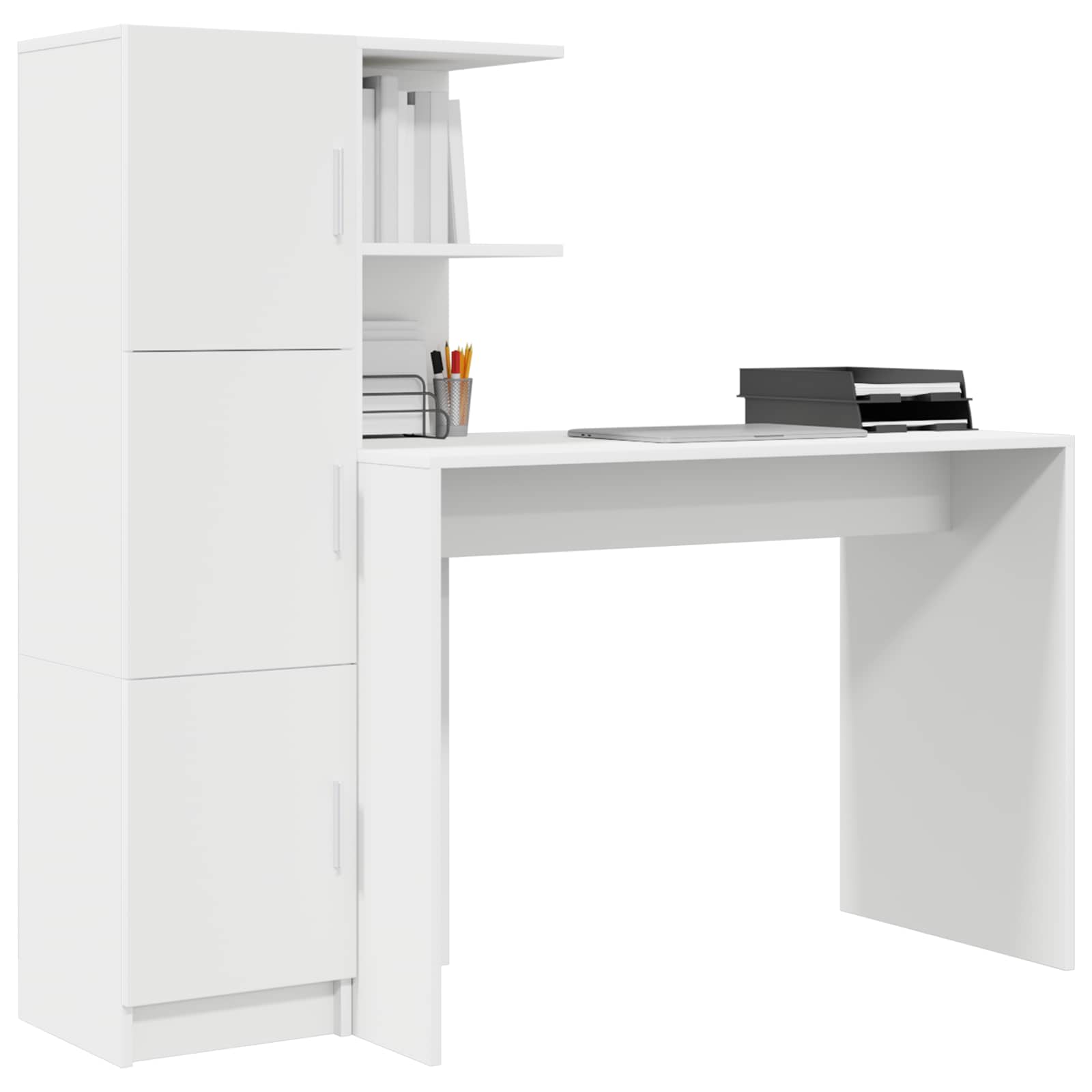 Desk White 133.5 x 50 x 124 cm 2 pcs