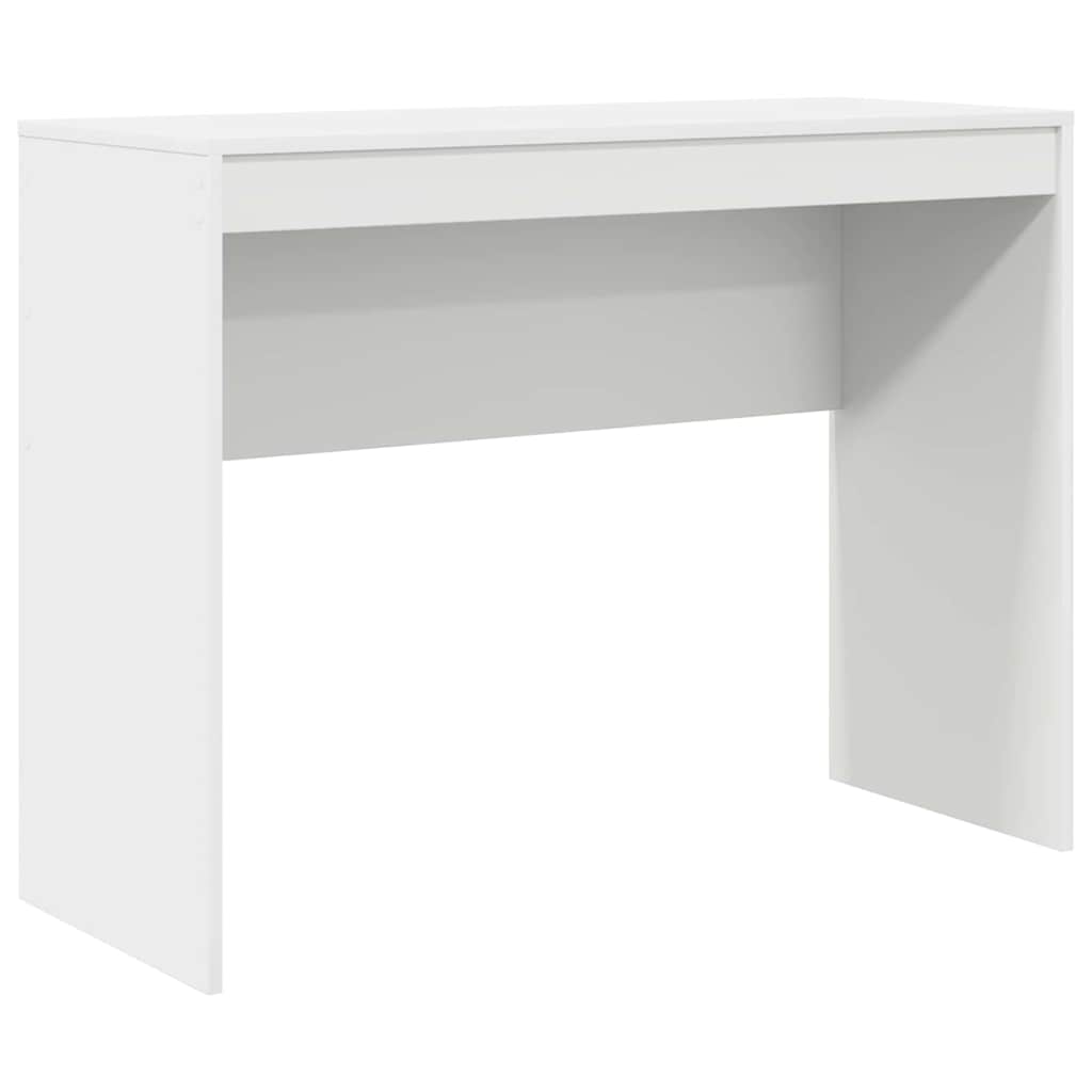 Desk with Storage with Drawer 2 pcs White Engineered wood