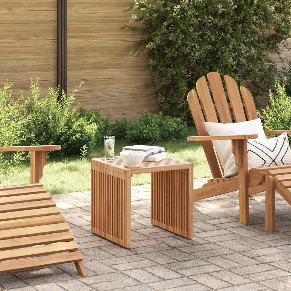 Garden Side Table Brown 45 x 45.5 x 45.5 cm Solid Teak Wood