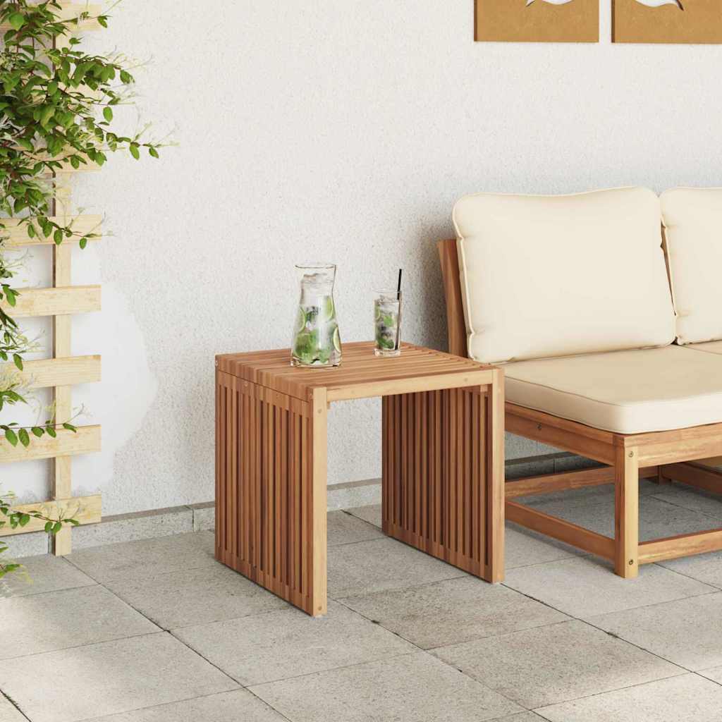Garden Side Table Brown 45 x 45.5 x 45.5 cm Solid Teak Wood
