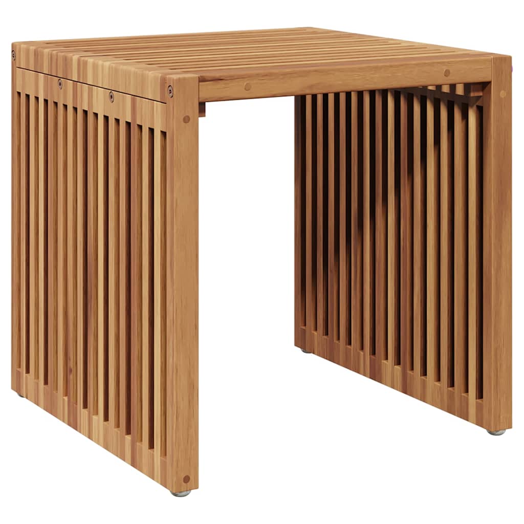 Garden Side Table Brown 45 x 45.5 x 45.5 cm Solid Teak Wood