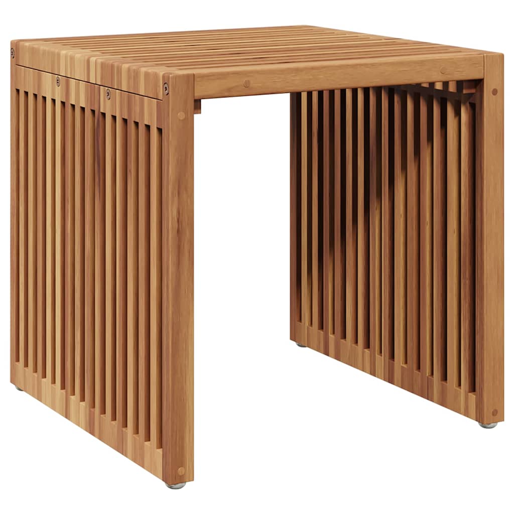 Garden Side Table Brown 45 x 45.5 x 45.5 cm Solid Teak Wood