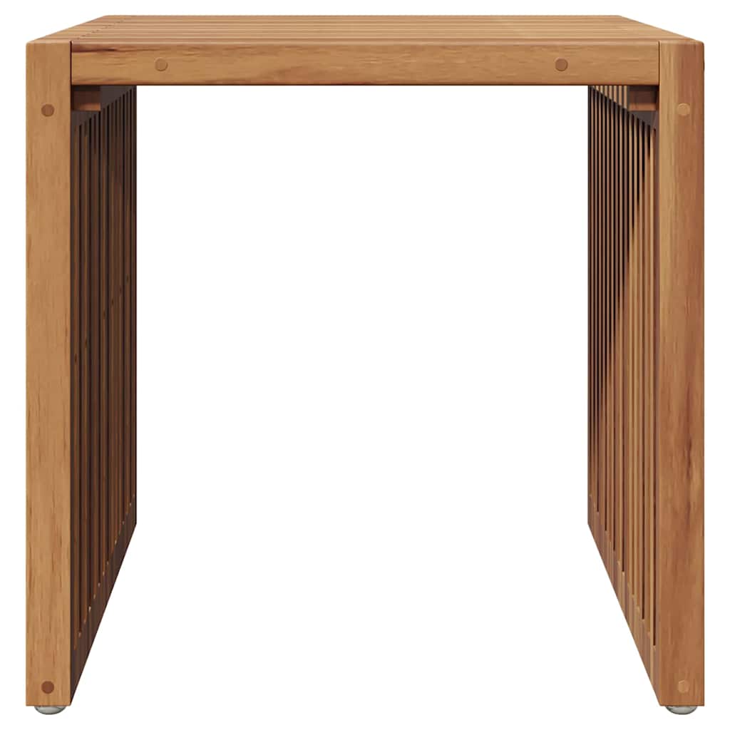 Garden Side Table Brown 45 x 45.5 x 45.5 cm Solid Teak Wood