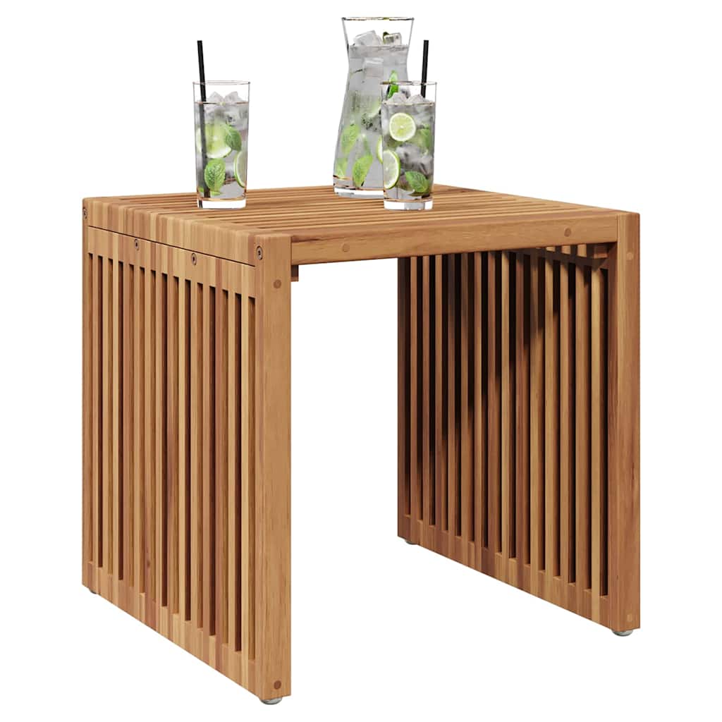 Garden Side Table Brown 45 x 45.5 x 45.5 cm Solid Teak Wood