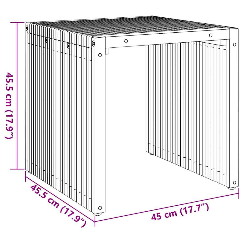 Garden Side Table Brown 45 x 42,5 x 45 cm Solid Teak Wood