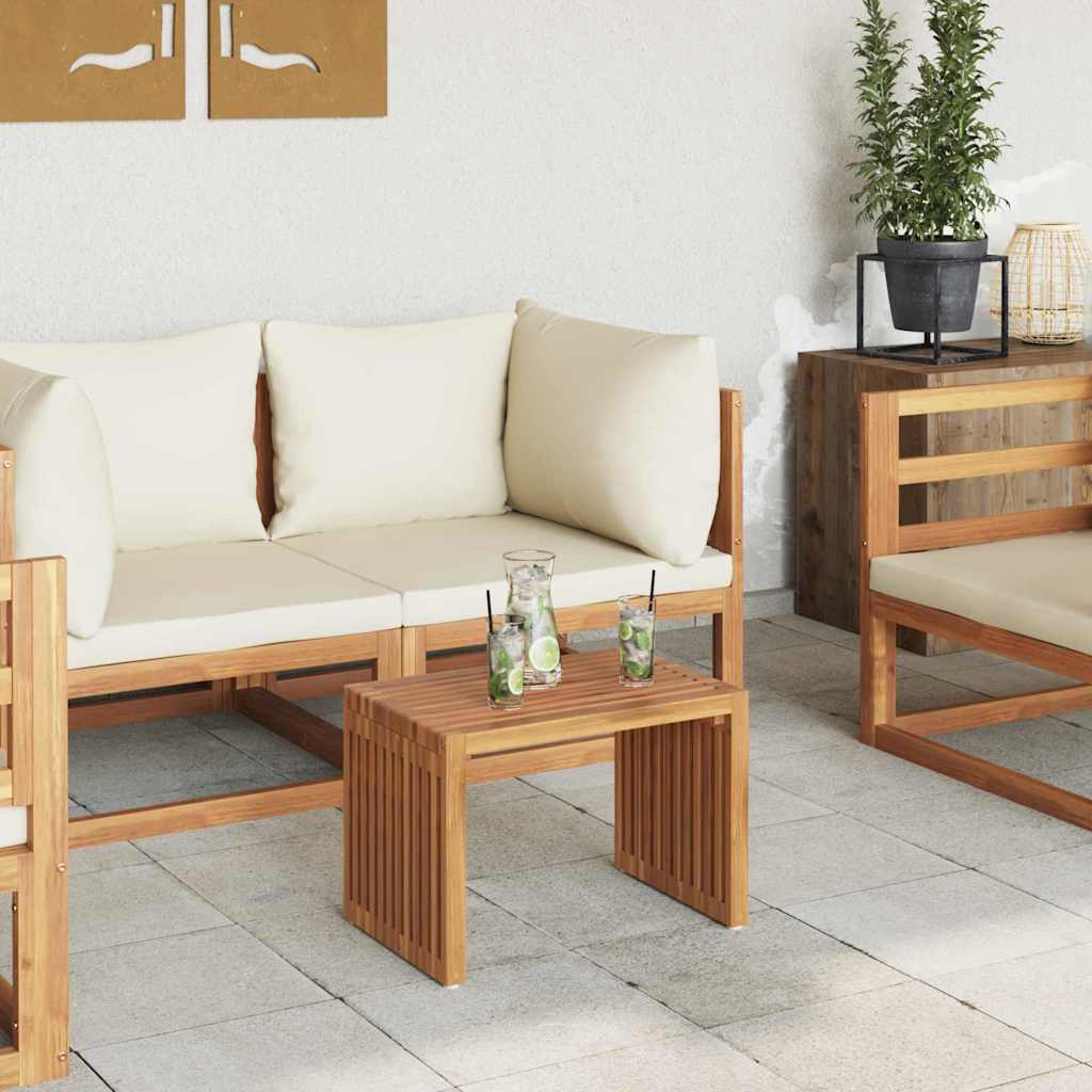 Garden Side Table Brown 50 x 32,5 x 35 cm Solid Teak Wood