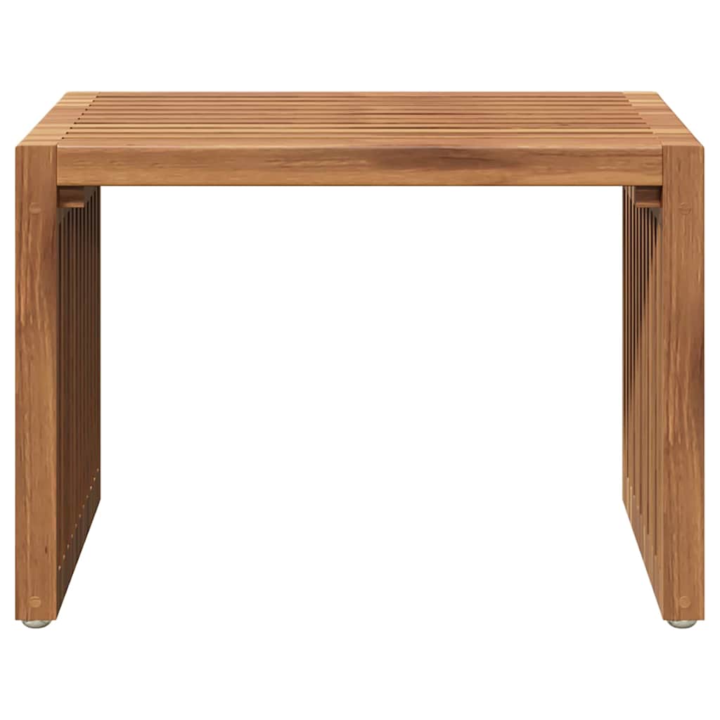 Garden Side Table Brown 50 x 32,5 x 35 cm Solid Teak Wood