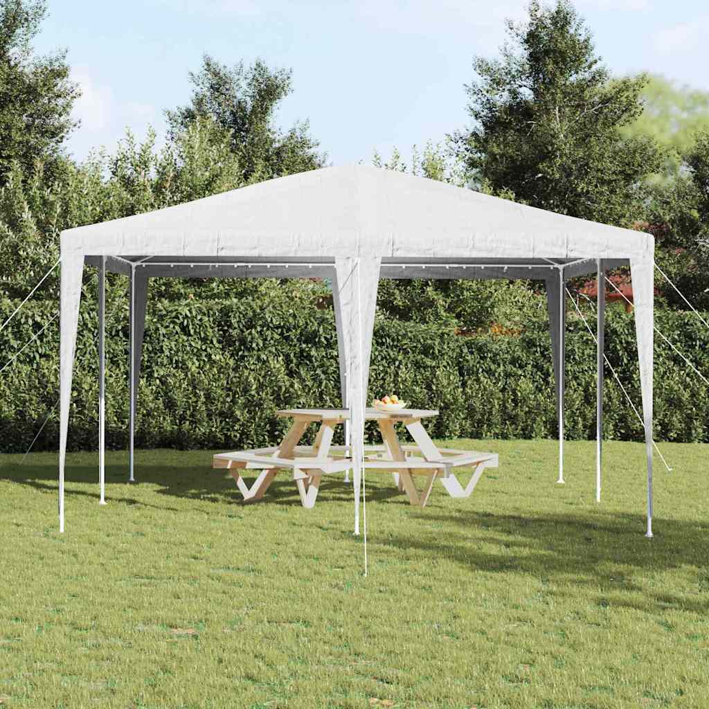 Party Tent White 400 x 400 x 266 cm Polyethylene and Steel
