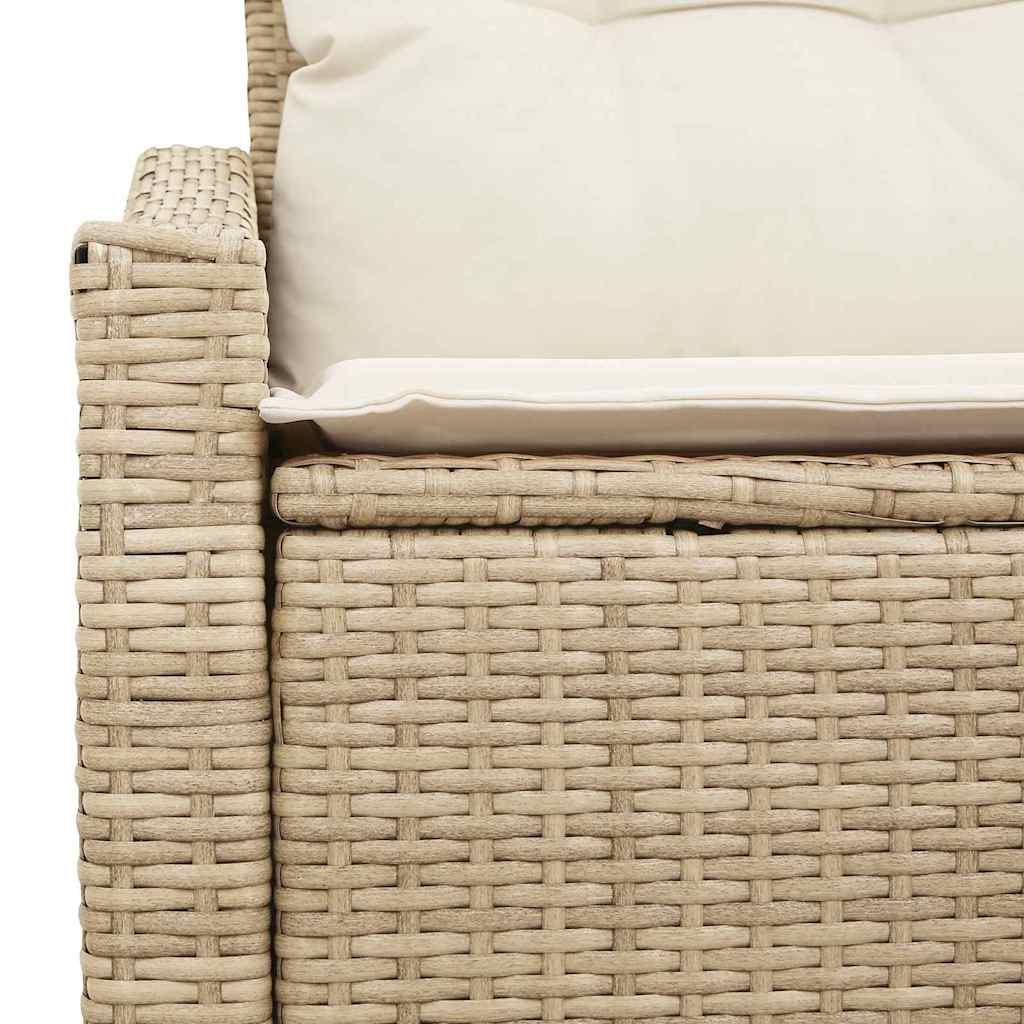 Garden Sofa with Cushion 123 x 62 x 69 cm Poly Rattan
