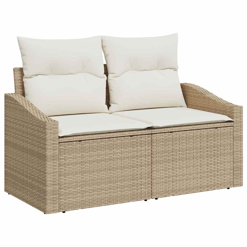 Garden Sofa with Cushion 123 x 62 x 69 cm Poly Rattan