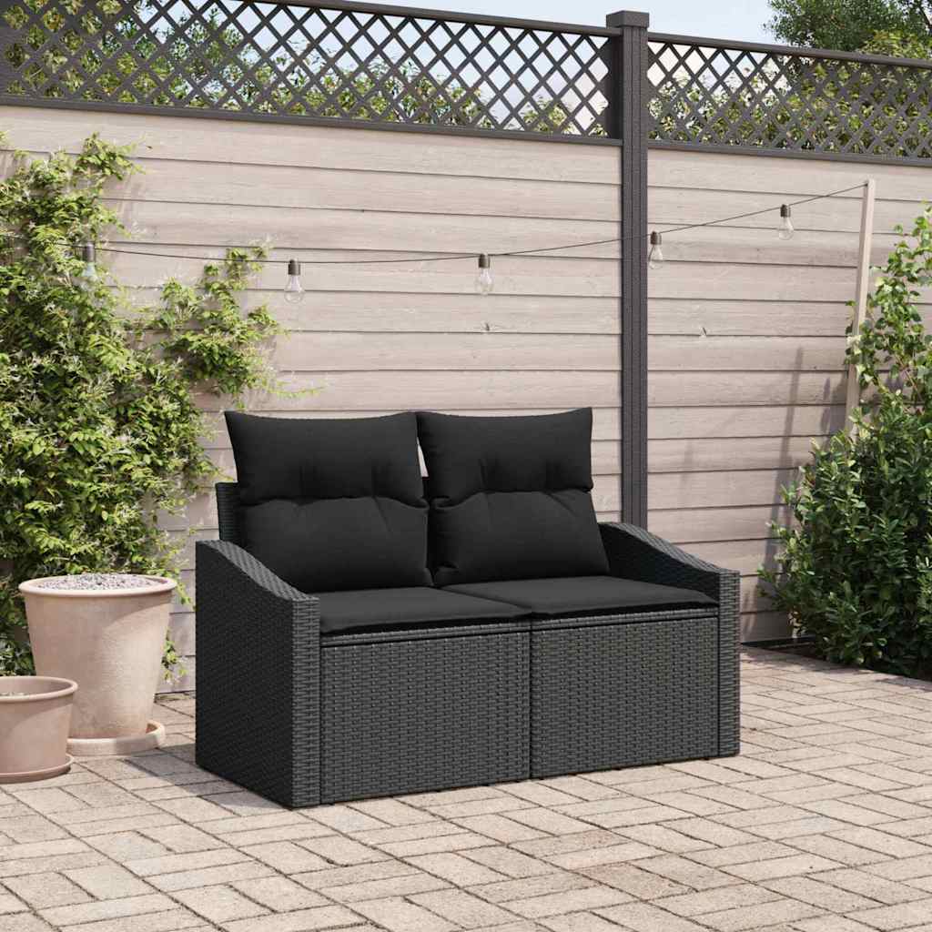 Garden Sofa with Cushion 123 x 62 x 69 cm Poly Rattan
