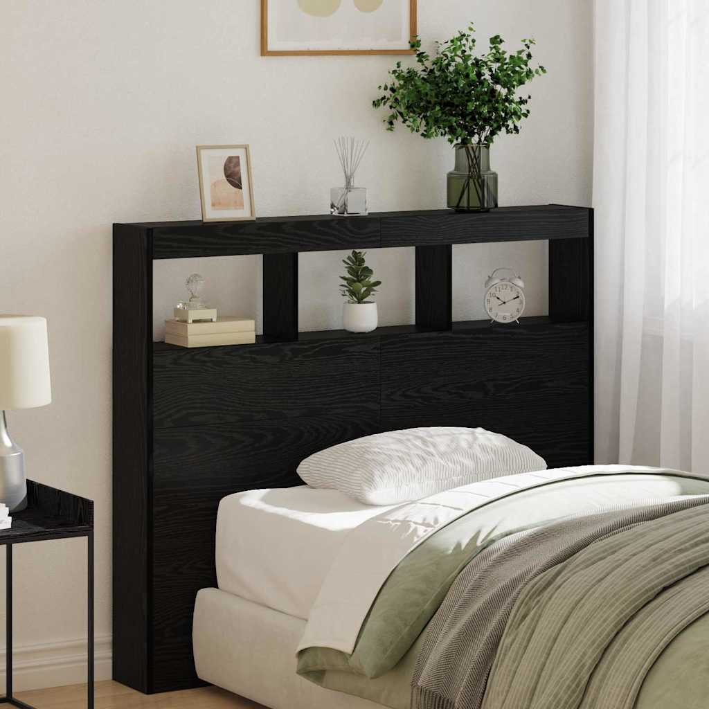 Headboard Black Oak Engineered Wood