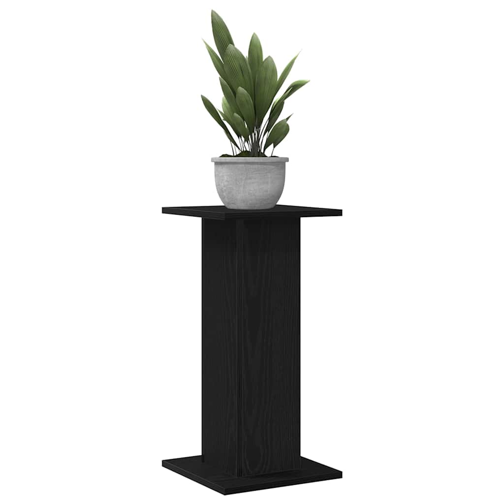 Plant Stand 2 pcs Black Oak 30 x 30 x 60 cm Engineered wood