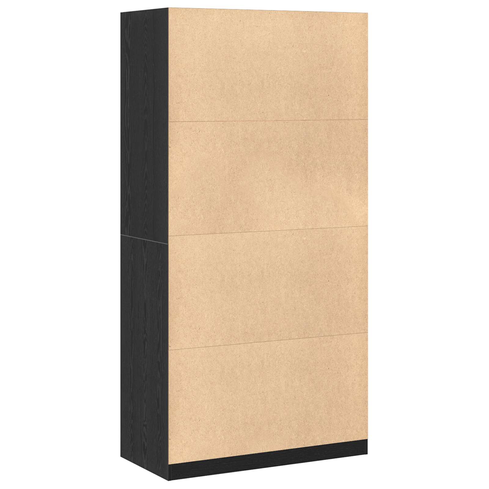 Wardrobe with Shelf Black Oak 100 x 50 x 200 cm Engineered Wood