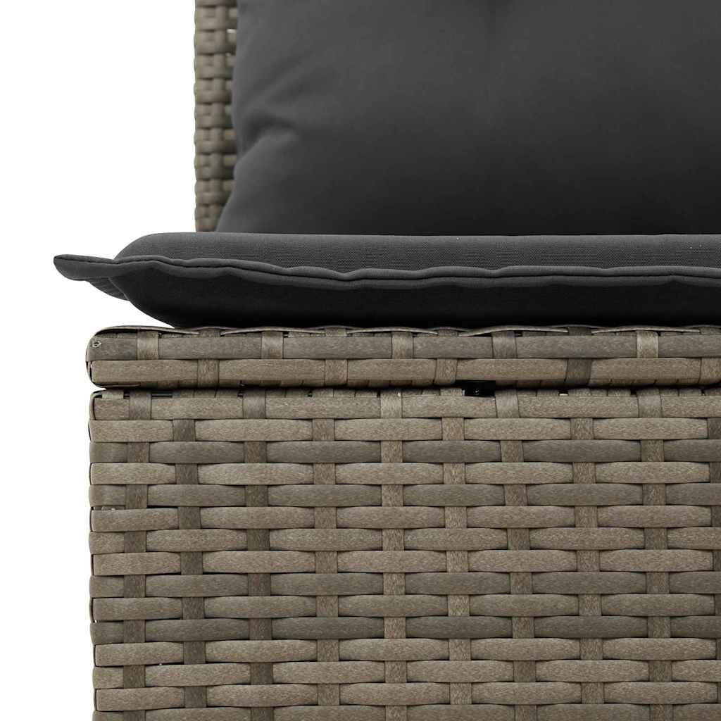 Garden Sofa Set 5 pcs Grey Poly Rattan