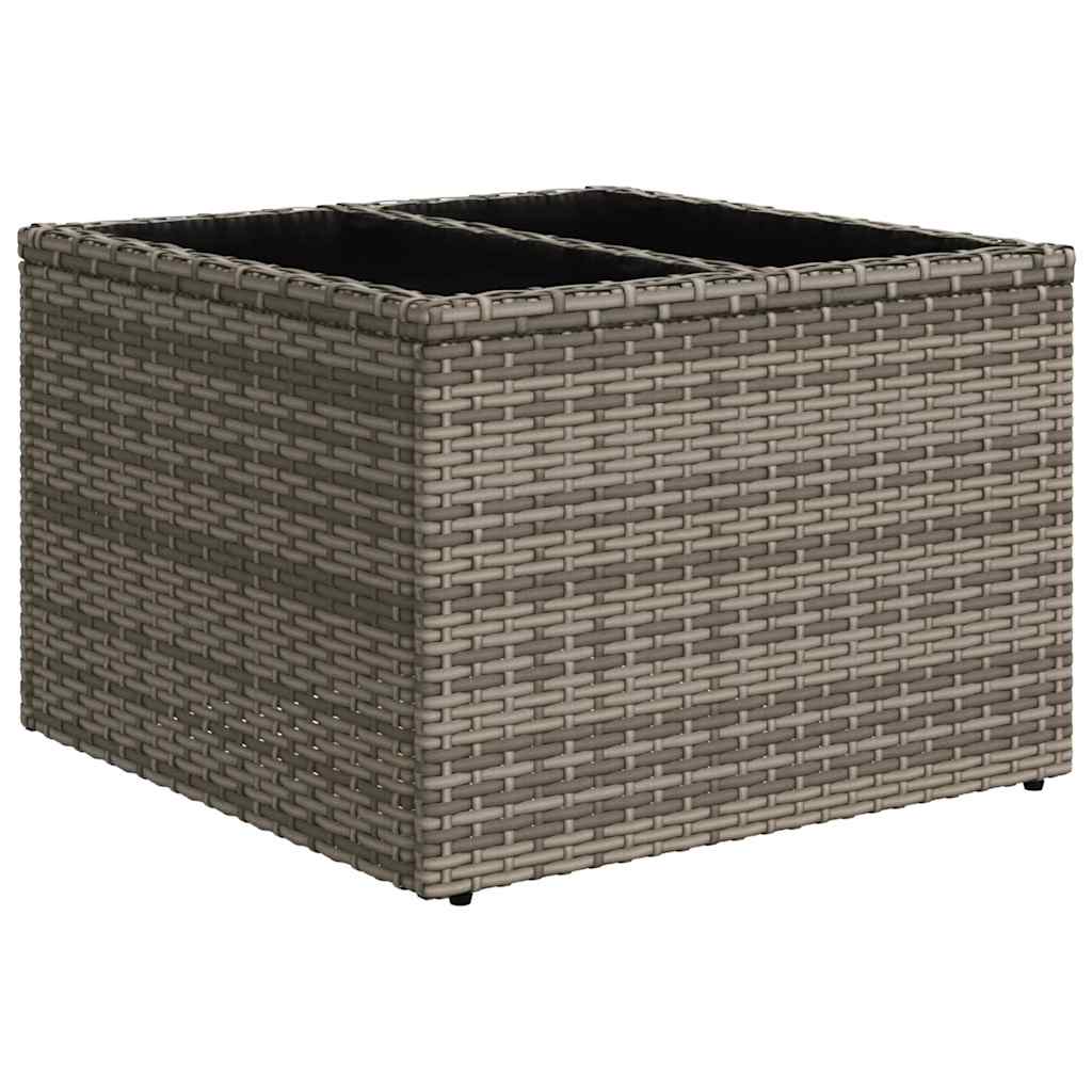 Sofa Set 6 pcs Grey Poly Rattan