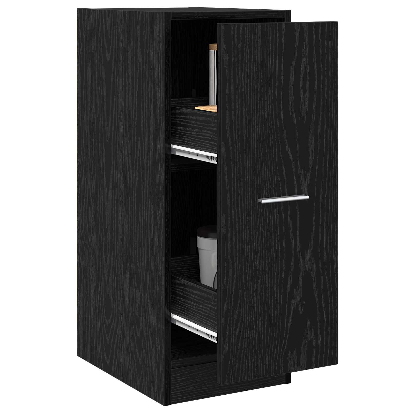 Apothecary Cabinet Black oak 30 x 41 x 77.5 cm Engineered wood