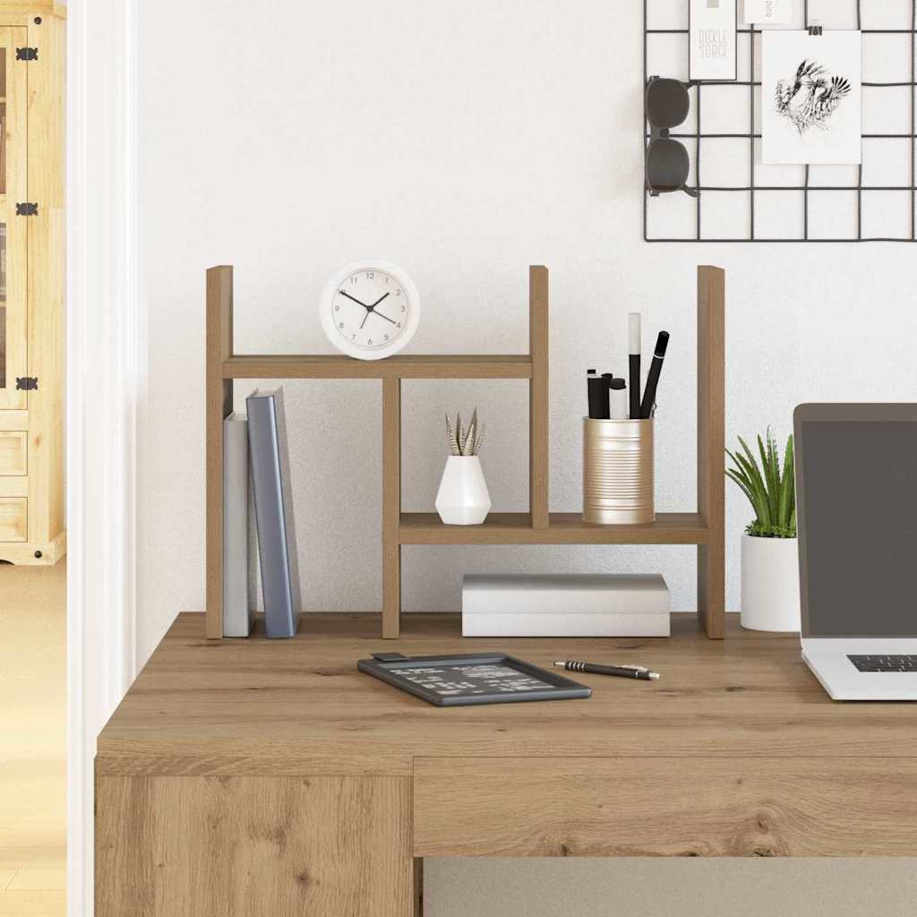 Desk Organiser Artisan Oak 50 x 15,5 x 35,5 cm Engineered Wood